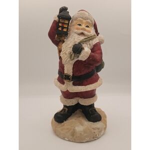 Vintage Cedar Creek Collection Collectible Santa 11"‎ Lantern & Gift Bag VTG